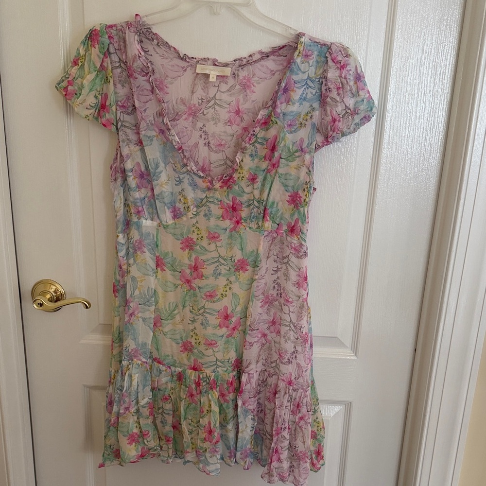 Love Shack Fancy Russ Floral Mini Dress - Picture 2 of 7